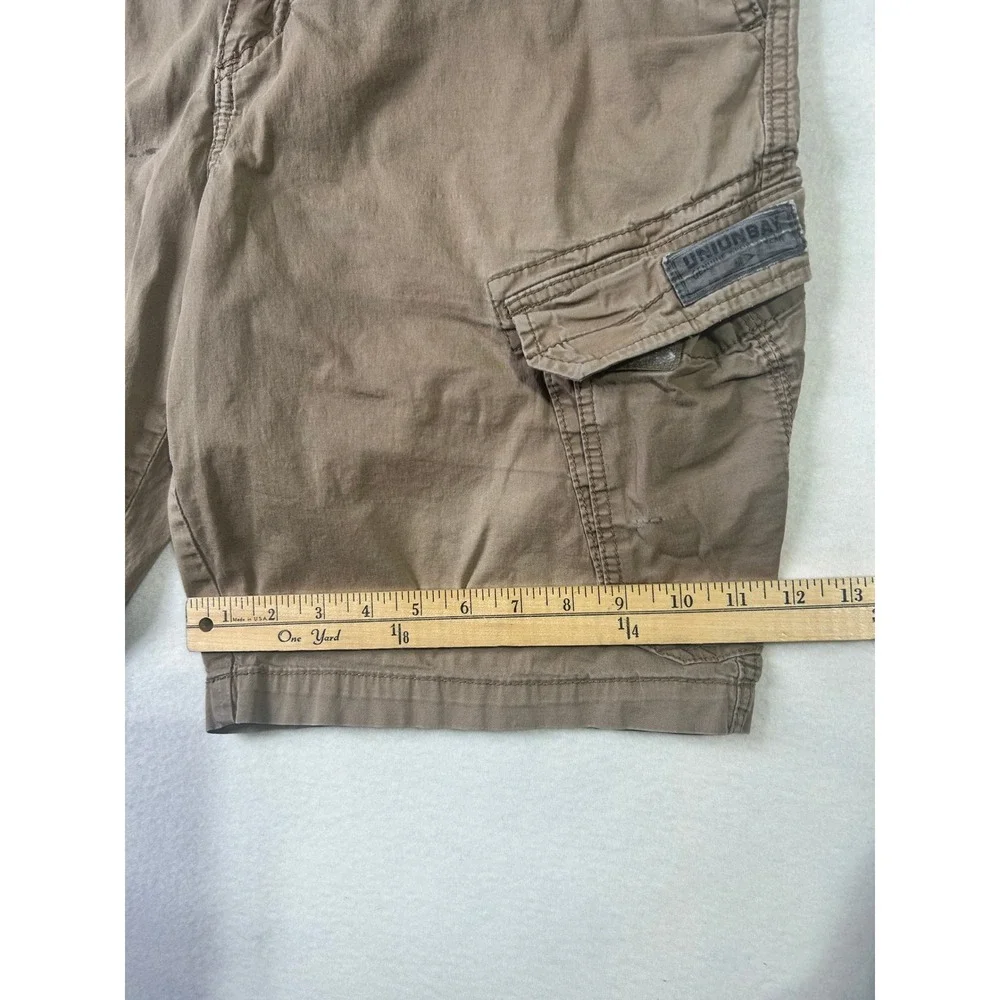 Unionbay Mens 36 Brown‎ Stretch Cotton Cargo Shorts Multi Pocket Utility Hiking
